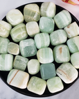 Pistachio Green Calcite Crystal Natural Gemstone Tumbled Stone