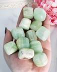 Pistachio Green Calcite Crystal Natural Gemstone Tumbled Stone - 1