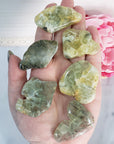 Prehnite Crystal Slice Natural Gemstone Lapidary Stone Slab | Multiple Sizes - 7