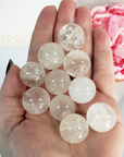 Quartz Crystal Sphere Natural Gemstone Orb Stone Marble | SMALL | Multiple Sizes - 11