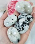 Rainbow Moonstone Crystal Palm Stone Natural Gemstone for Meditation | Multiple Sizes - 7