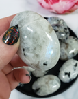 Rainbow Moonstone Crystal Palm Stone Natural Gemstone for Meditation | Multiple Sizes - 4