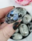Rainbow Moonstone Crystal Palm Stone Natural Gemstone for Meditation | Multiple Sizes - 1