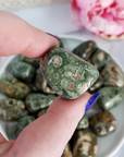 Green Rainforest Rhyolite Rock Natural Gemstone Tumbled Stone | One Stone - 4