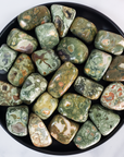 Green Rainforest Rhyolite Rock Natural Gemstone Tumbled Stone | One Stone