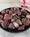 Rhodonite Crystal Natural Gemstone Freeform Tumbled Stone - 7