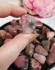 Rhodonite Crystal Natural Gemstone Freeform Tumbled Stone - 2