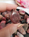Rhodonite Crystal Natural Gemstone Freeform Tumbled Stone - 4