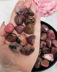Rhodonite Crystal Natural Gemstone Freeform Tumbled Stone - 1