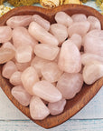 Rose Quartz Crystal Natural Gemstone Freeform Tumbled Stone | Heart Chakra Stones