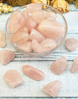 Rose Quartz Crystal Natural Gemstone Freeform Tumbled Stone | Natural Crystals