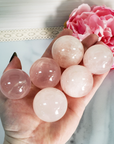 Rose Quartz Crystal Sphere Natural Gemstone Orb | 30 - 35mm - 2