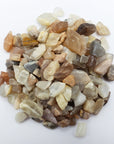 Multi Moonstone Crystal Natural Rough Gemstone Chips By the Ounce | Peach Moonstone, Black Moonstone, & White Moonstone Mix -5