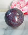 Ruby Kyanite Crystal Sphere Natural Gemstone Orb | 50mm - 58mm - 6