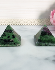 Ruby Zoisite Stone Natural Gemstone Crystal Pyramid | 30-35mm