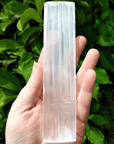 White Selenite Crystal Tile Natural Gemstone Ruler for Cleansing & Charging | 5.5 Inch Length