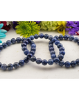 Blue Sodalite Crystal Natural Gemstone 7-8mm Beaded Bracelet - 7
