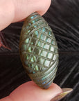 Unique 33 Carat Labradorite Cabochon Natural Gemstone Carving | Spindle - 2