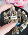 Tigers Eye Stone Natural Crystal Chips in Glass Bottle - 1