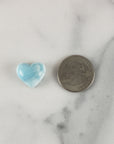 Unique High Quality Larimar Stone Heart Natural Gemstone Cabochon | Tiwaz- 2