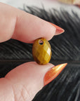 Unique 4.9 Carat Drilled Faceted Tigers Eye Crystal Cabochon Natural High Quality Gemstone | 14mm