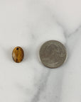 Unique 4.9 Carat Drilled Faceted Tigers Eye Crystal Cabochon Natural High Quality Gemstone | 14mm - 5