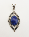 Unique Lapis Lazuli Crystal Natural Gemstone 925 Sterling Silver Pendant | Visionary - 2