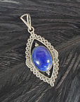Unique Lapis Lazuli Crystal Natural Gemstone 925 Sterling Silver Pendant | Visionary - 3