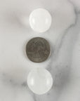 White Selenite Crystal Natural Gemstone Tumbled Stone Small Crystal Sphere Orb | 18mm - 24mm | Crown Chakra Crystals - 3