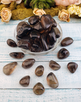 Dark Smoky Quartz Tumbled Gemstone - One Stone or Bulk Wholesale Lots - Bowl of Crystals