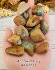 Natural Turquoise Tumbled Gemstone - One Stone or Bulk Wholesale Lot - 4 Ounces in Hand