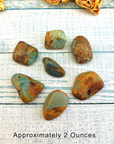Natural Turquoise Tumbled Gemstone - One Stone or Bulk Wholesale Lot - 2 Ounces