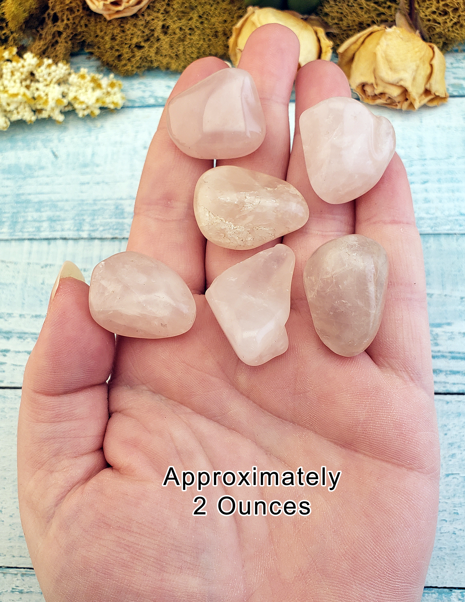 Rose Quartz Tumbled Gemstone - One Stone or Bulk Wholesale Lots - 2 Ounces in Hand