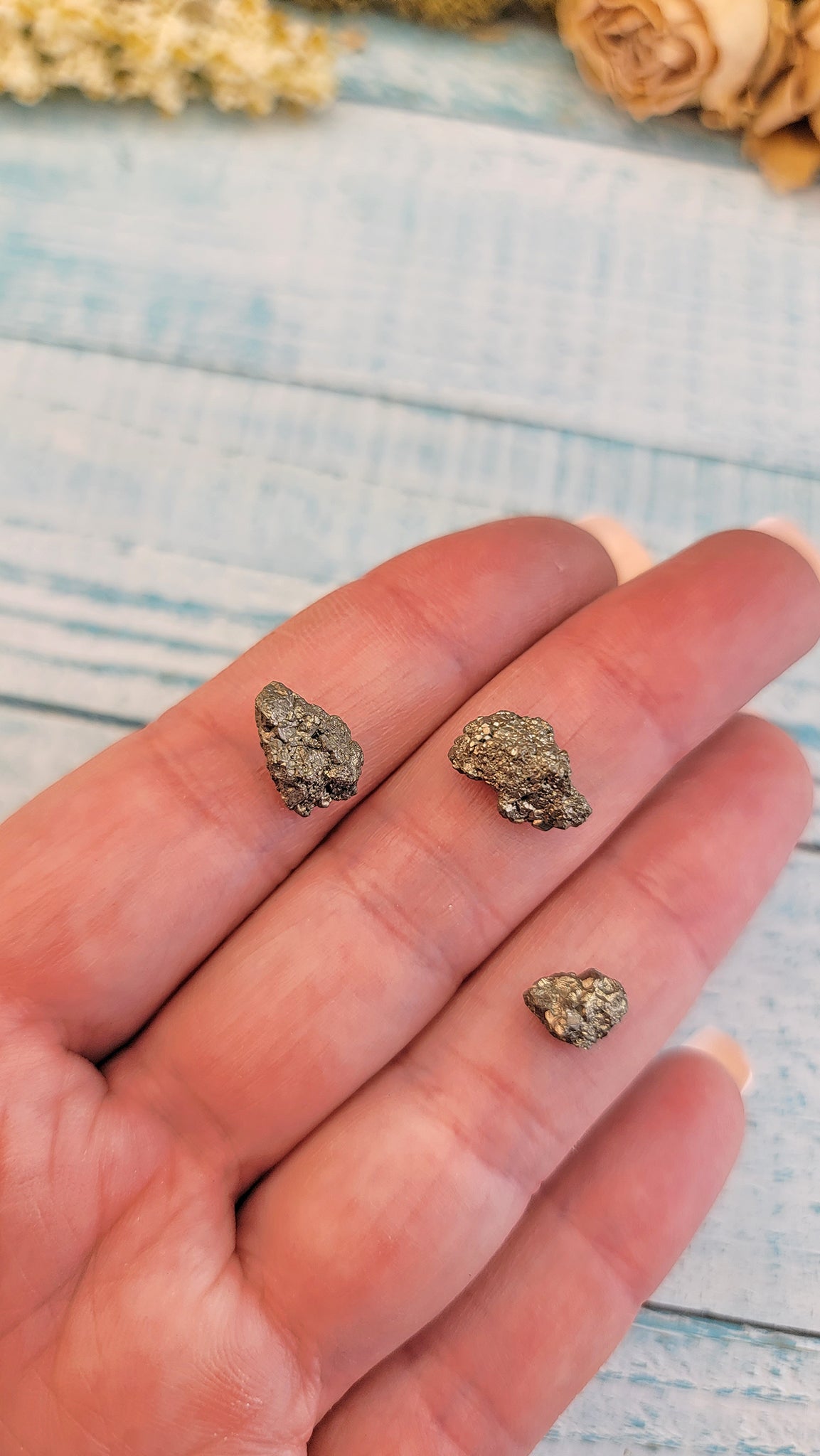 Pyrite Fool&#39;s Gold Natural Raw Rough Gemstone - 3 Mini Stones