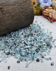 Six ounces of larimar stone chips