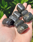 Black Galaxy Jasper Polished Tumbled Gemstone - Stone of Chakra Balance