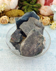 Bowl with large rough bloodstone crystal chunks