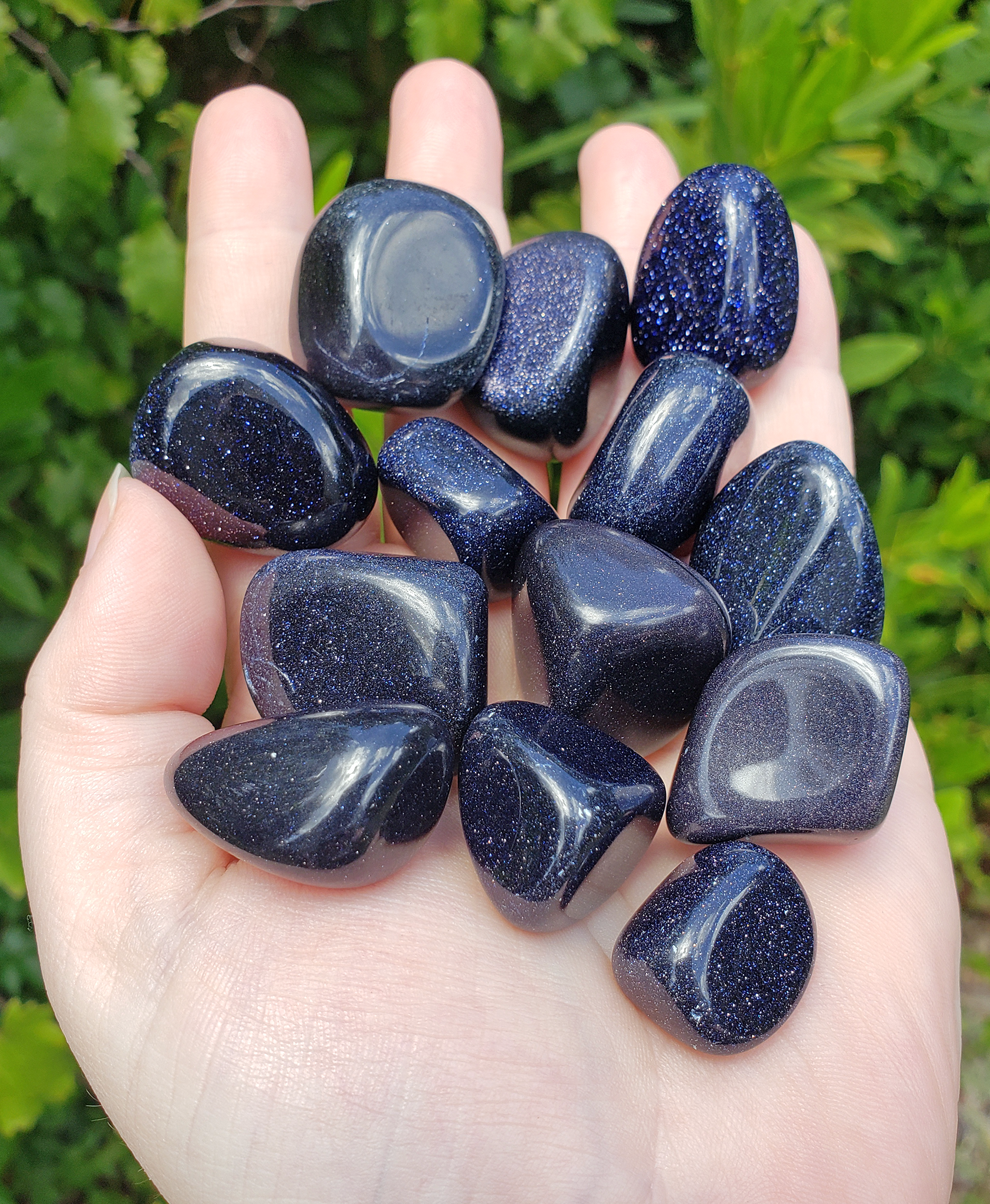 Blue Goldstone Polished Tumbled Gemstone - Single Stone – Crystal