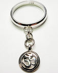 Sterling Silver Om Charm Handmade Ring