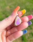 Natural Cantera Mexican Pink Purple Opal Sterling Silver & Copper Pendant - AAA Grade Opal
