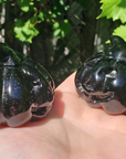 Large Obsidian Gemstone Happy Pumpkin Totem Jack-o-Lantern Carving - Best of Friends