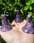 Lepidolite Witch's Hat Carving