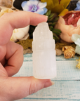 Selenite Crystal Tower for Cleansing and Charging - Mini Satin Spar Obelisk - Natural Gemstone