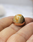 Natural Cantera Mexican Yellow Opal Sterling Silver & Copper Pendant - AA Grade Opal