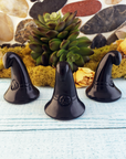 Black Obsidian Gemstone Witch's Hat Carving