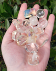 Clear Pale Obsidian Tumbled Polished Manmade Gemstone Freeform