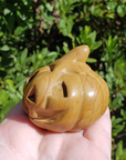 Picture Jasper Gemstone Pumpkin Totem Jack-o-Lantern Carving