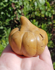 Picture Jasper Gemstone Spooky Pumpkin Jack-o-Lantern Carving
