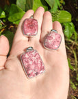 Thulite Gemstone & Sterling Silver Pendant - Exxas 2