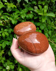 Red Goldstone Jumbo Meditation Palm Power Stone 1